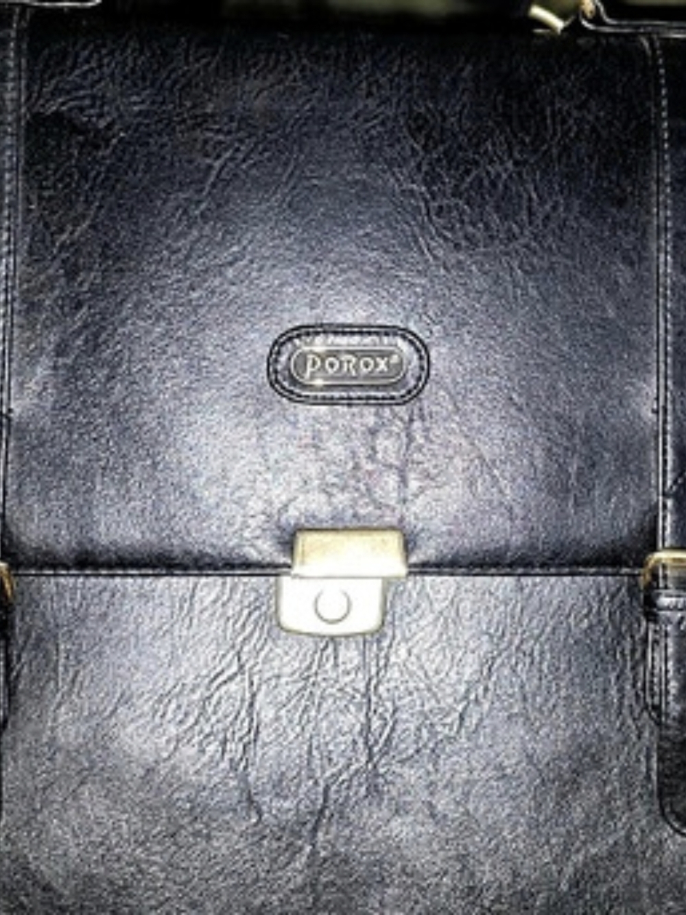 Porox Work Laptop Bag in Black Vintage 90s Messenger Bag